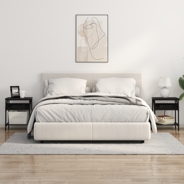 Armario de Noche Roble negro 38 x 30 x 48 cm M 4