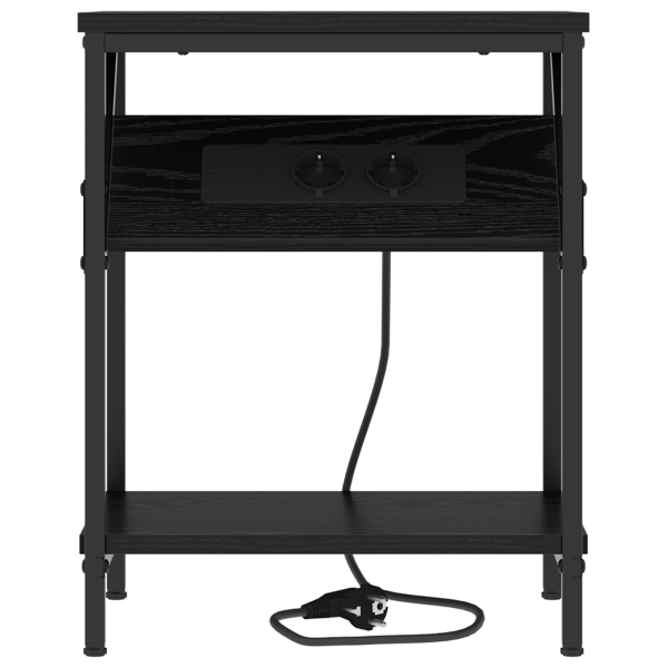 Armario de Noche Roble negro 38 x 30 x 48 cm M 5