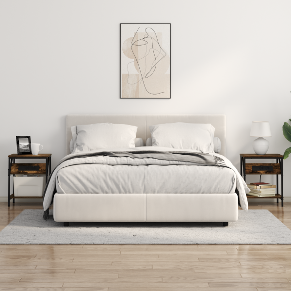 Armários de Canto 2 pcs Carvalho fumado 38 x 30 x 48 cm M 4