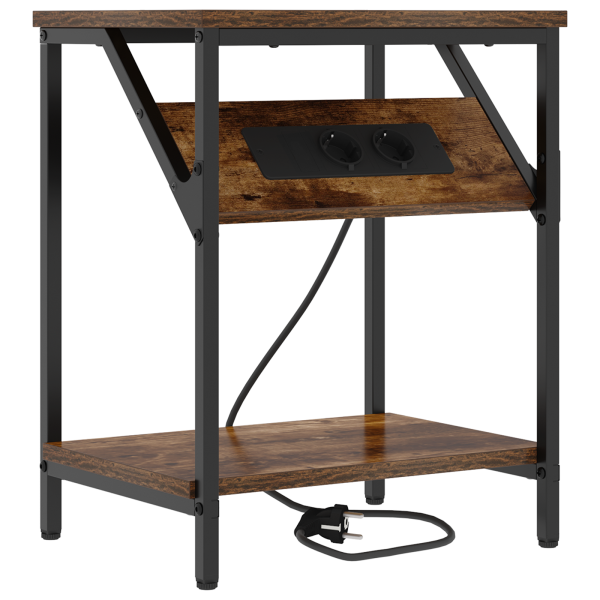 Cajoneras de Noche 2 pcs Roble ahumado 38 x 30 x 48 cm M 5