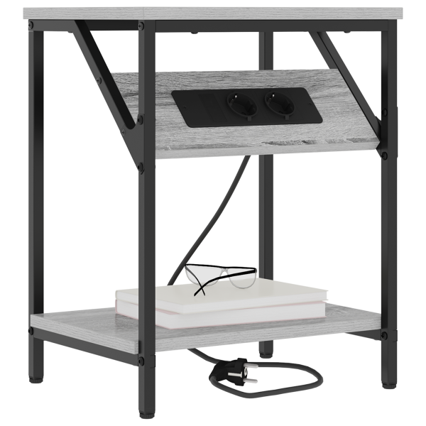 Armario de Noche Gris sonoma 38 x 30 x 48 cm M 3