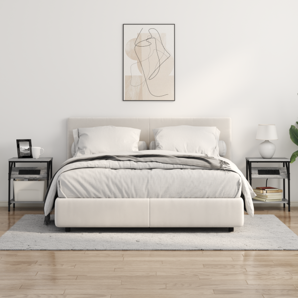 Armário de Cabeceira Sonoma cinzento 38 x 30 x 48 cm M 4