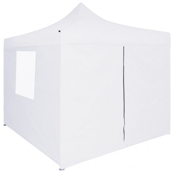 Carpa plegable profesional con 4 paredes acero blanco 3x3 m M 3