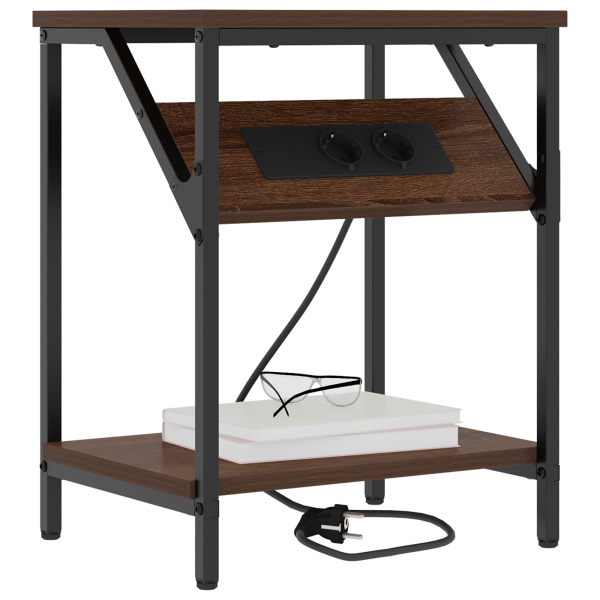 Armários de Canto 2 pcs Carvalho castanho 38 x 30 x 48 cm M 3