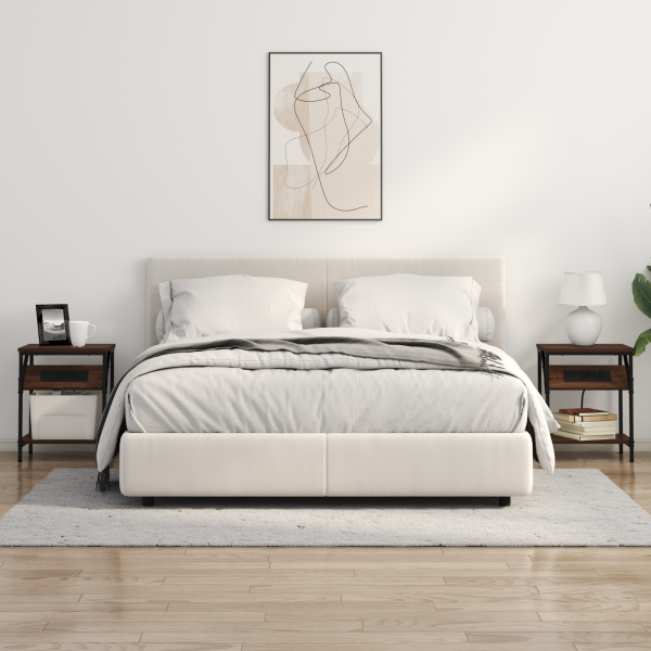 Armários de Canto 2 pcs Carvalho castanho 38 x 30 x 48 cm M 4