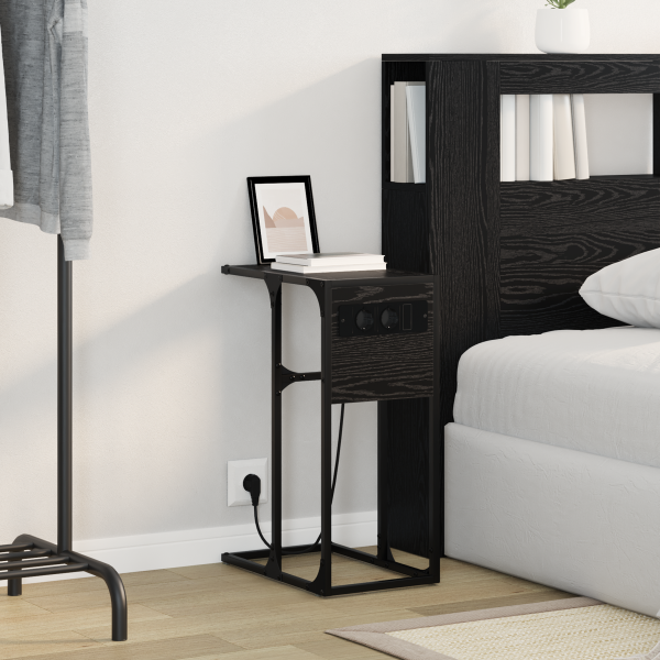 Mesa de Noche Roble negro 41.5 x 26 x 60.5 cm M 4