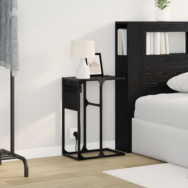 Mesa de Noche Roble negro 41.5 x 26 x 60.5 cm M 5