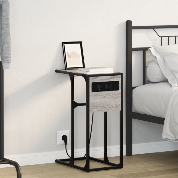 Mesa de Noche Gris sonoma 41.5 x 26 x 60.5 cm D