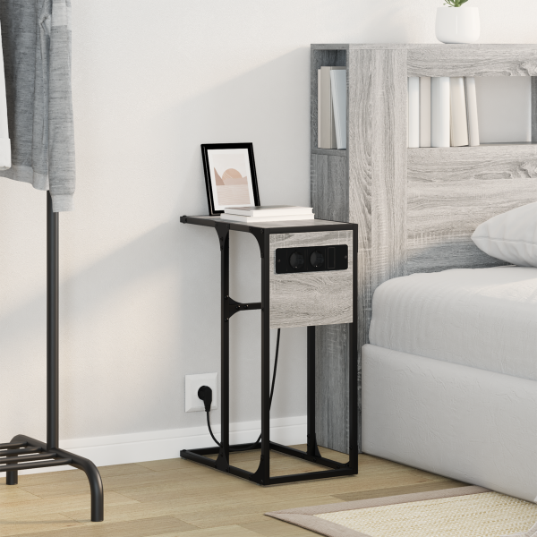 Mesa-de-cabeceira Sonoma cinzento 41.5 x 26 x 60.5 cm M 4