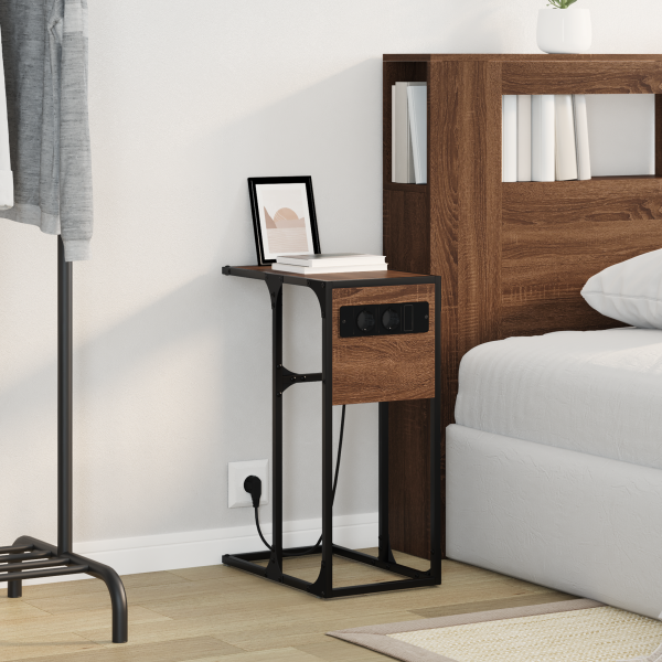 Mesa de Noche Marrón roble 41.5 x 26 x 60.5 cm M 4