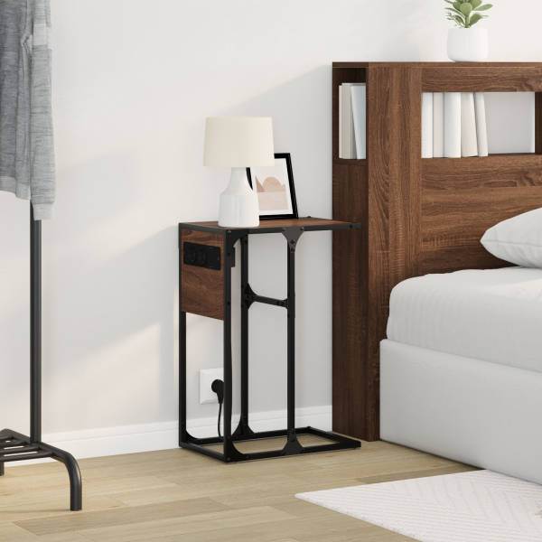 Mesa de Noche Marrón roble 41.5 x 26 x 60.5 cm M 5