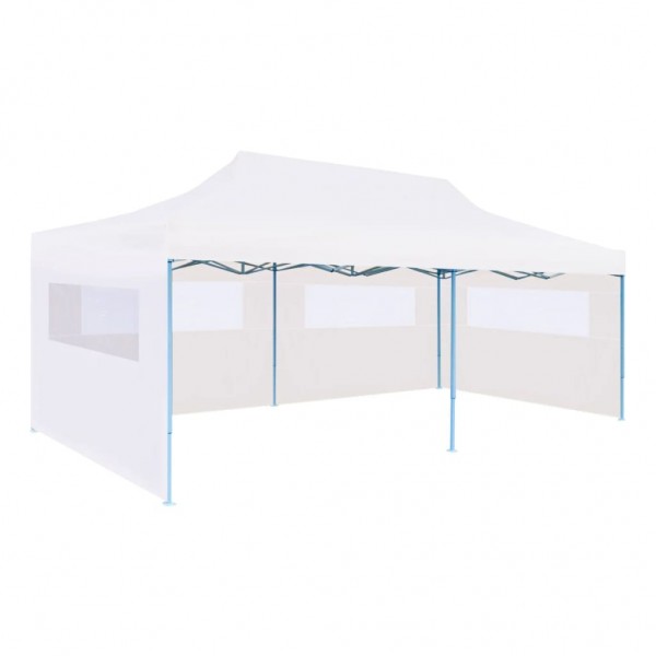 Carpa plegable Pop-up con paredes laterales acero gris 3x6 m D