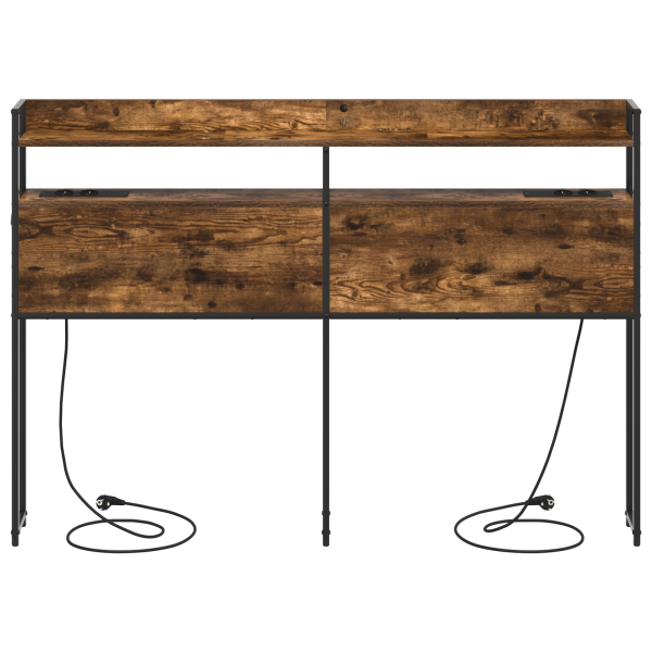 Cabecera de almacenamiento Roble ahumado 150 cm M 5