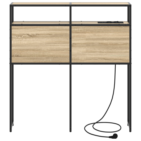 Cabeceira de armazenamento com cabeceira Carvalho Sonoma 100 cm M 4