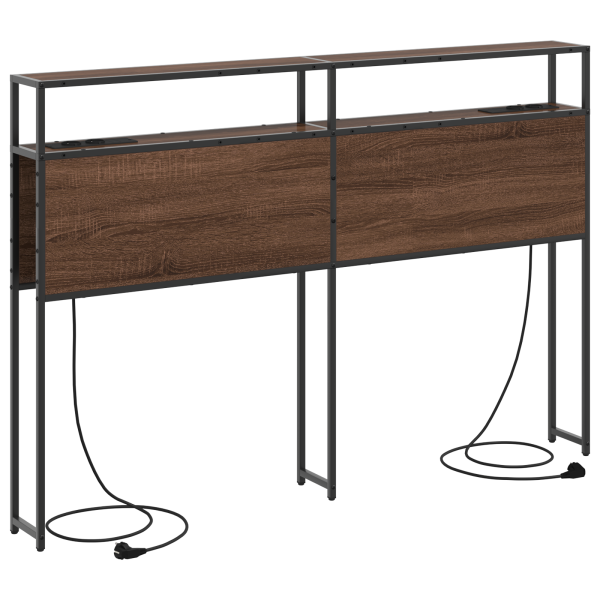 Cabecera de almacenamiento con cabecera Roble Marrón 140 cm M 2