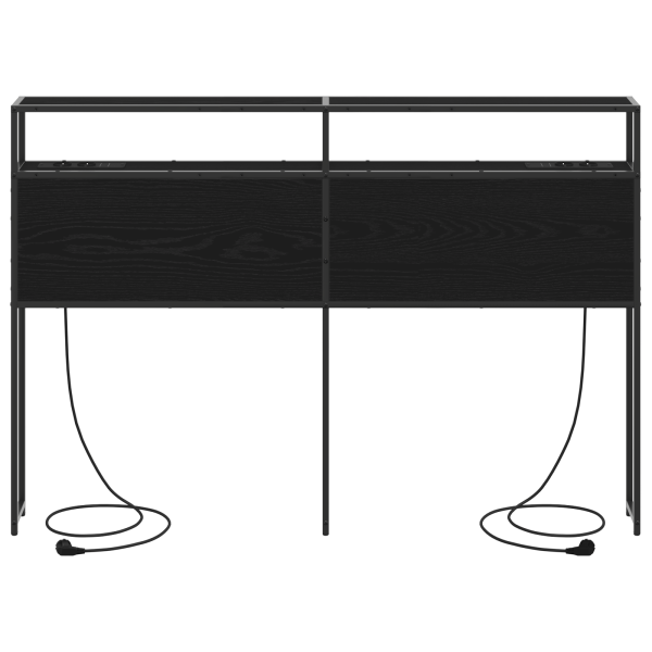 Cabecera de almacenamiento con cabecera Roble negro 160 cm M 4