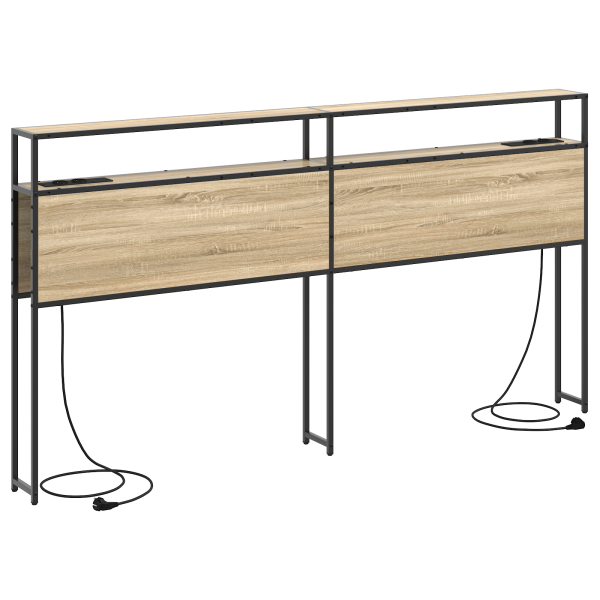 Cabecera de almacenamiento con cabecera Roble de Sonoma 180 cm M 2