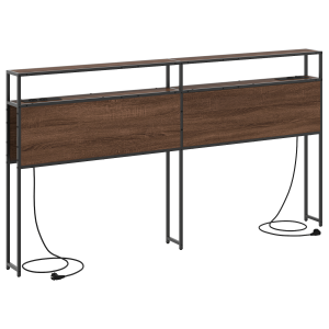 Cabeceira de armazenamento Madeira castanha 180 cm H