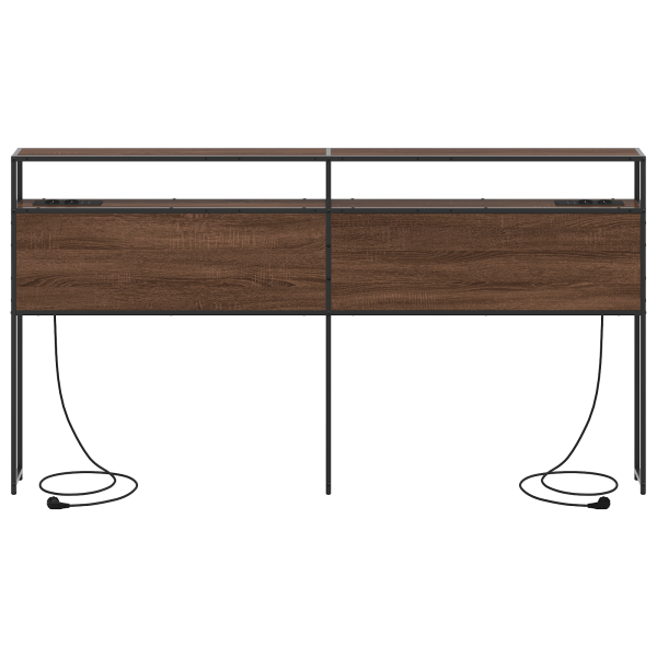 Cabeceira de armazenamento Madeira castanha 180 cm M 4