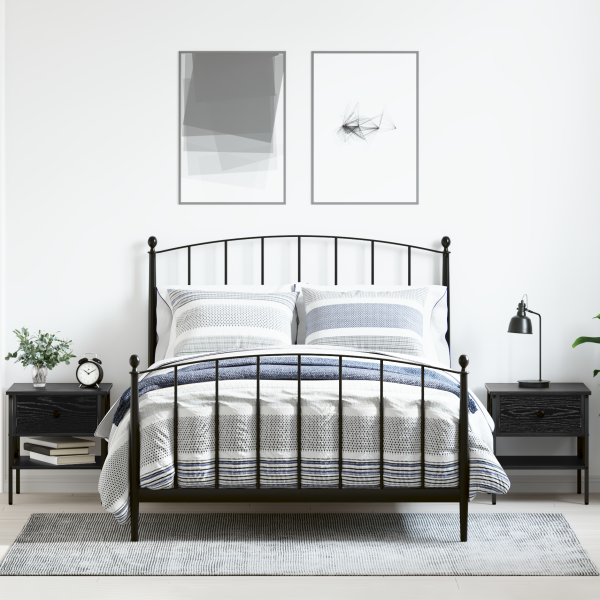 Mesitas de Noche 2 pcs Roble Negro 40x42x45 cm Madera Agregada D