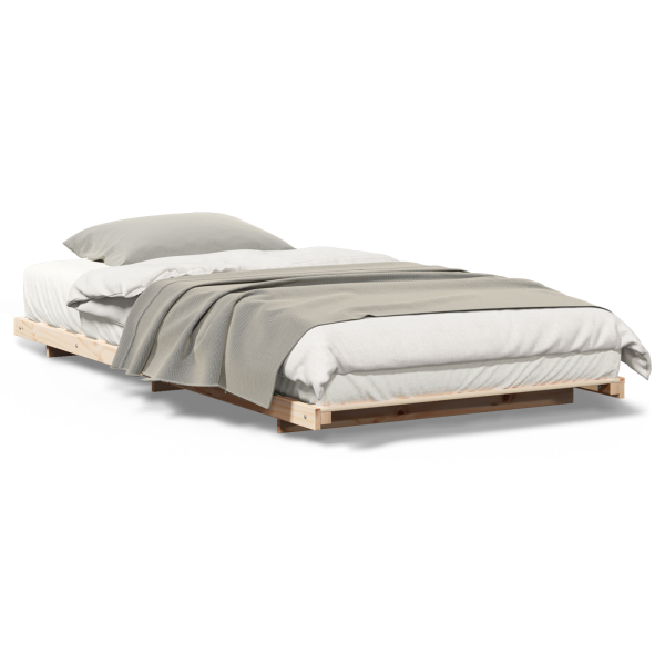 Estructura de cama Marrón 100 x 200 cm Madera maciza de pino M 4