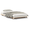 Estructura de cama Marrón 100 x 200 cm Madera maciza de pino 4