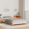 Estrutura de cama de chão Castanho-mel 100 x 200 cm 1