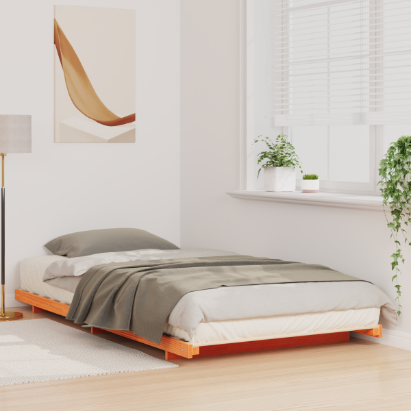 Estructura de cama Marrón cera 100 x 200 cm M 5