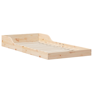Estrutura da Cama Castanho 90 x 190 cm Madeira de pinho maciça H