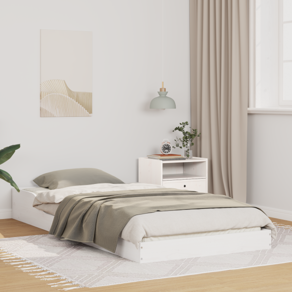 Estructura de cama Blanco 90 x 220 cm Madera maciza de pino D