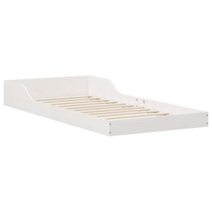 Estrutura da Cama Branco 90 x 220 cm Madeira de pinho maciça H