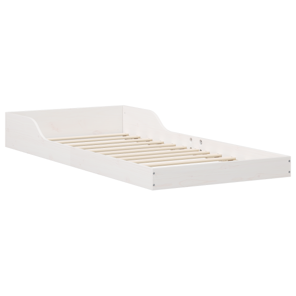 Estrutura da Cama Branco 90 x 220 cm Madeira de pinho maciça M 2