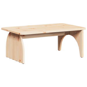 Mesa de Café Natural 80 x 50 x 31 cm Madera de pino sólido H