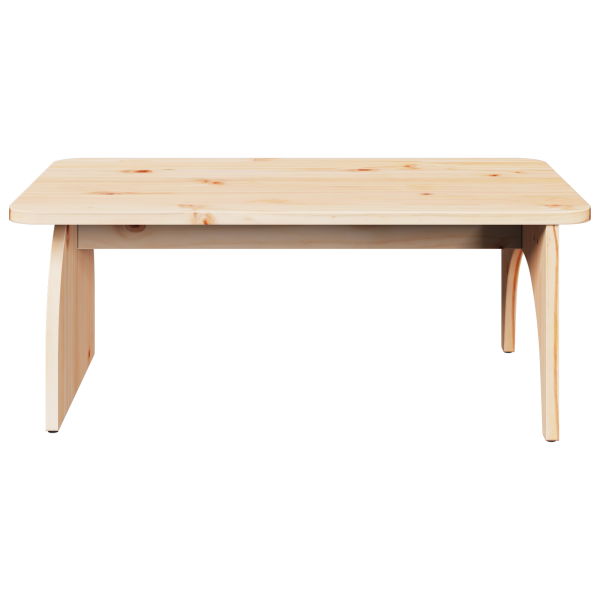 Mesa de Café Natural 80 x 50 x 31 cm Madera de pino sólido M 5