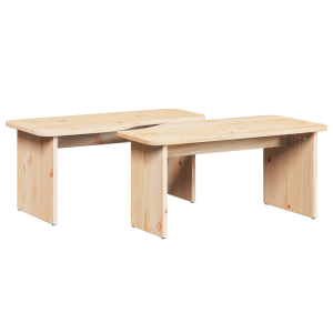 Mesa de Café 2 pcs Natural 100 x 69 x 35.5 cm H