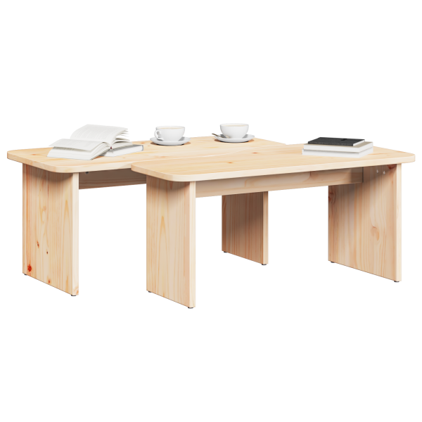 Mesa de Café 2 pcs Natural 100 x 69 x 35.5 cm M 3