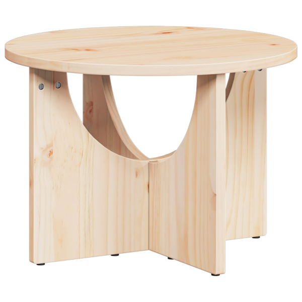 Mesa de Café Natural 50 x 50 x 35 cm Madera de pino sólido M 2