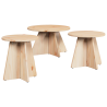 Mesa de centro 3 pcs Natural 49 x 49 x 30 cm 2
