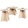 Mesa de centro 3 pcs Natural 49 x 49 x 30 cm 3