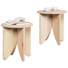 Mesa de centro 2 pcs Natural 41.5 x 41.5 x 44 cm 3