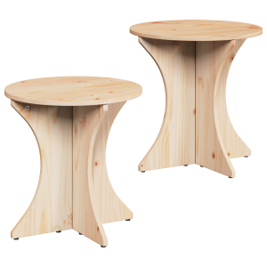 Mesa de Café 2 pcs Natural 46 x 46 x 47 cm H