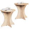 Mesa de Café 2 pcs Natural 46 x 46 x 47 cm 3