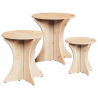 Mesa de centro 3 pcs Natural 46 x 46 x 47 cm 2
