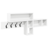 Perchero de pared con estante con almacenamiento Blanco 100 x 12 x 43.5 cm 2