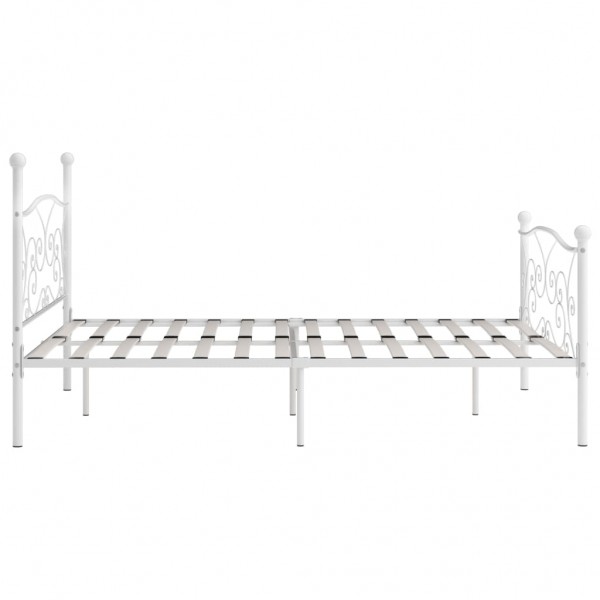 Estructura de cama con somier metal blanco 200x200 cm M 4