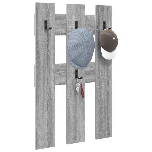 Perchero de pared Gris sonoma 65 x 3 x 100 cm M 3