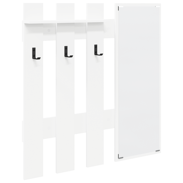 Perchero de pared Blanco 100 x 10 x 100 cm Madera contrachapada M 2