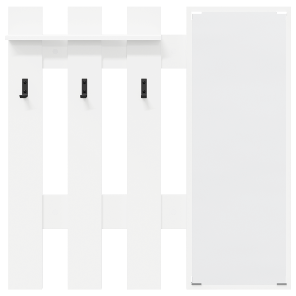 Perchero de pared Blanco 100 x 10 x 100 cm Madera contrachapada M 5