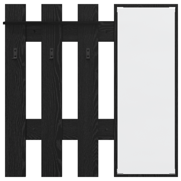 Perchero de pared Roble negro 100 x 10 x 100 cm M 5