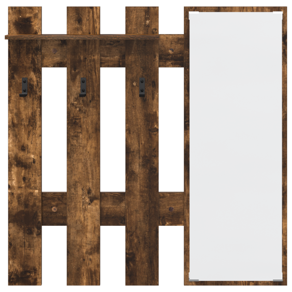 Perchero de pared Roble ahumado 100 x 10 x 100 cm M 5